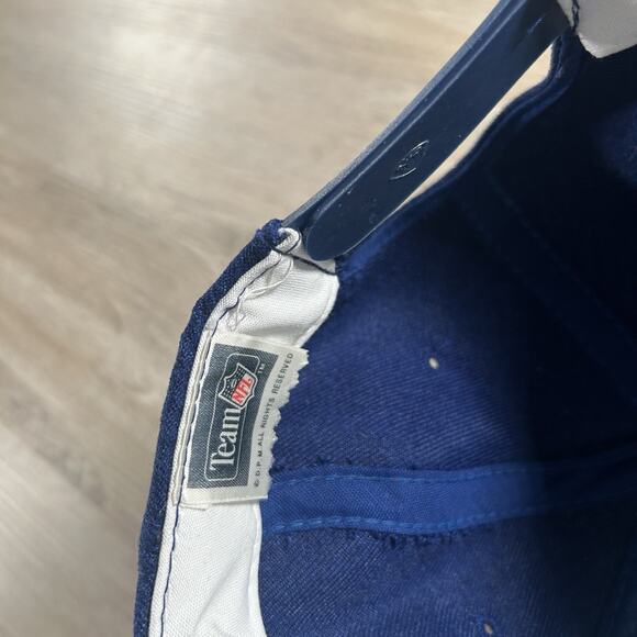 Vintage New York Giants Hat Snapback NFL Football Blue Youngan Bar Line Wool Cap - Picture 5 of 9